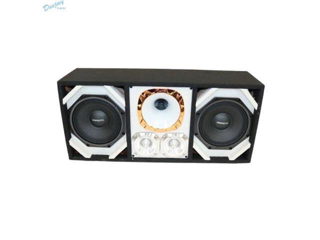 Loaded Box withTwo Despacito Heavy Duty 8-in Woofers One Horn and withTwo Bullet Tweeters WHITE - image 3
