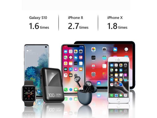 JONKUU Mini Power Bank 10000mAh with Built in Cables 22.5W PD USB C Ultra-Fast Large Capacity Portable Charger Compatible with iPhone Samsung...
