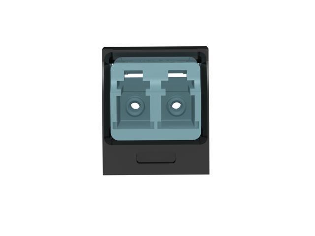 Panduit CMDSAQLCBL Multi-Mode/MM LC SR/SR Duplex Fiber Optic Adapter Module with Phosphor Bronze Split Sleeves, Black