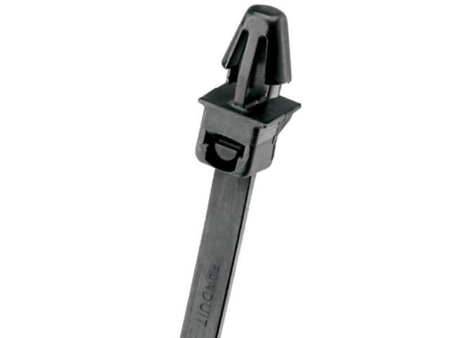 Panduit PLP2S-M0 Pan-Ty Locking Push-Mount Cable Tie, 7.9-Inch Length, Black, 1000-Pack