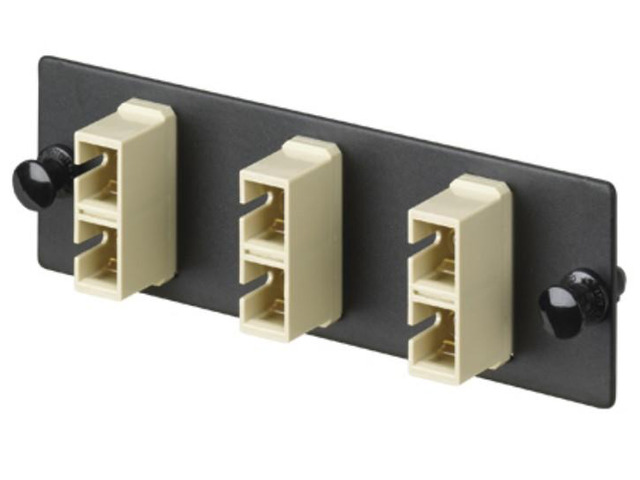 Panduit FAP6WEIDSC Fiber Optic Adapter Panel w/6 SC Duplex OM1 Multimode 62.5 Adapters