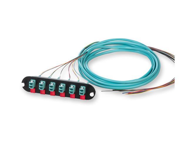 Corning CCH-CP12-E4-P03SH Pigtailed Fiber Adapter Panel, 12 Fiber LC Duplex 50um Multimode MM OM4