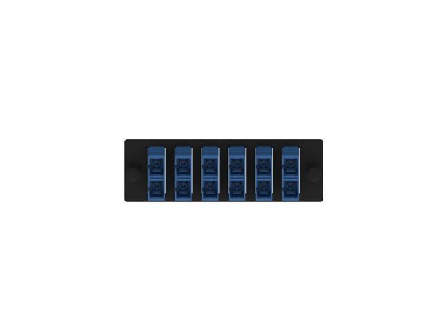 Panduit FAP6WBUDSCZ Opticom Fiber Optic Adapter Panel w/6 SC Duplex Singlemode OS2 Adapters (Blue)