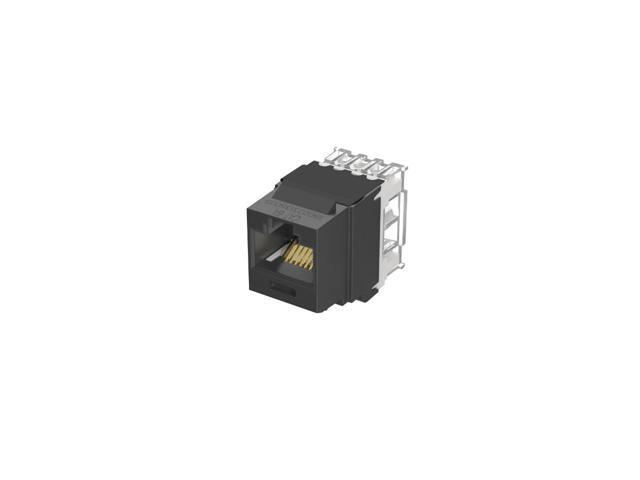 Panduit NK6X88MBL NetKey Cat6a RJ45 UTP Keystone Punchdown Jack Module, Black