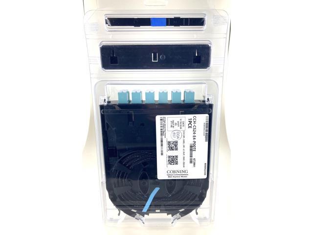 Corning CCH-CS24-E4-P00TE Pigtailed Splice Cassette, 24 Fiber, LC PC Duplex 50um Multimode (OM3), Single-Fiber (250 um)