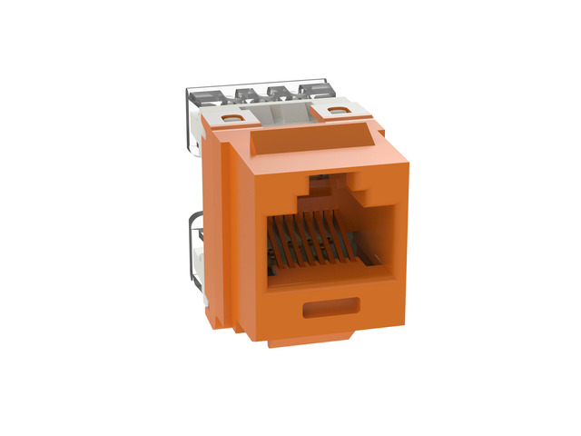 Panduit NKP5E88MOR NetKey Cat5e RJ45 Punchdown Keystone Jack Module, Orange