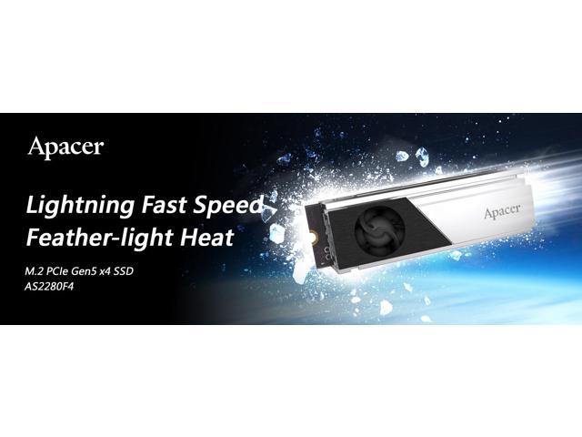 Apacer Gen5 x4 M.2 PCIe 1TB w/ Heatsink, Standard(Single) - Up to 12,000MB/sec