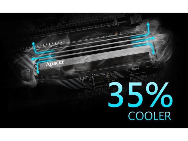 Apacer AS2280Q4U M.2 PCIe Gen4 x4 Internal 1TB SSD - Free Heatsink, PS5 Compatibility (Single)