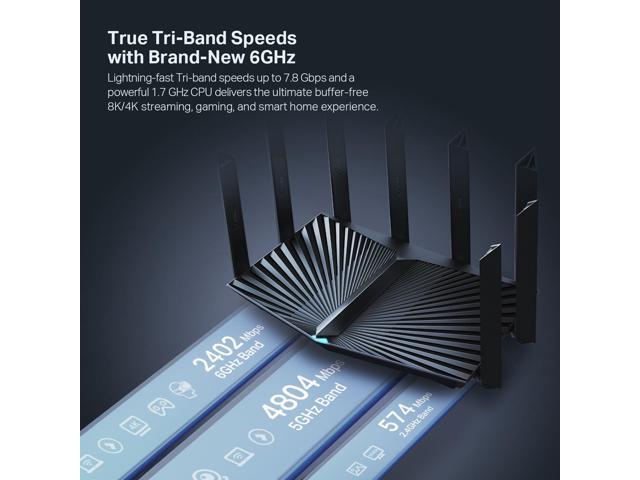 TP-Link - Archer AXE7800 Tri-Band Wi-Fi 6E Router - Black - image 12