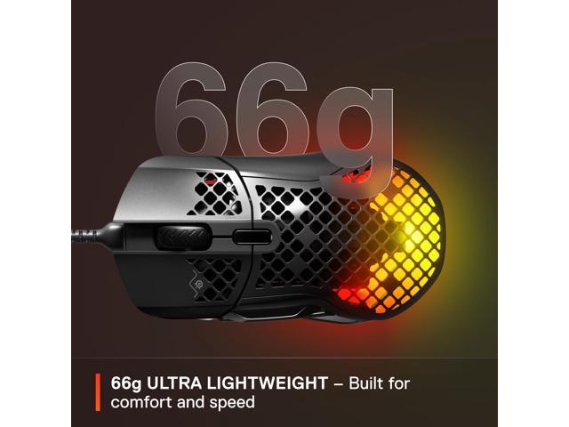 SteelSeries - Aerox 5 Ultra Lightweight Honeycomb Water Resistant Wired RGB Optical Gaming Mouse With 9 Programmable Buttons - Wired - Black - image 12
