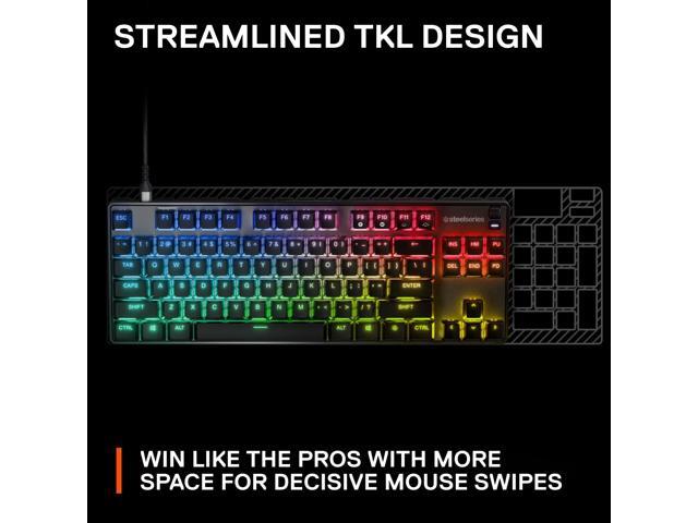 SteelSeries - Apex 9 TKL Wired Optical OptiPoint Adjustable Actuation Switch Gaming Keyboard with Rapid Tap - Black - image 7