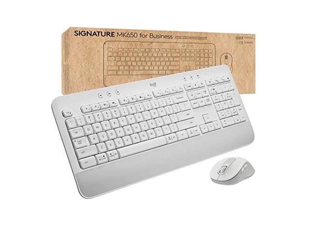 Logitech - Signature MK650 Combo for Business Full-size Wireless Membrane Keyboard and Mouse Bundle with Secure Logi Bolt Receiver - Off-White - image 9