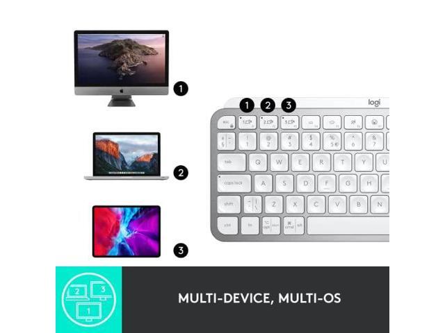 Logitech MX Keys Mini Wireless Keyboard (Pale Gray) - image 12
