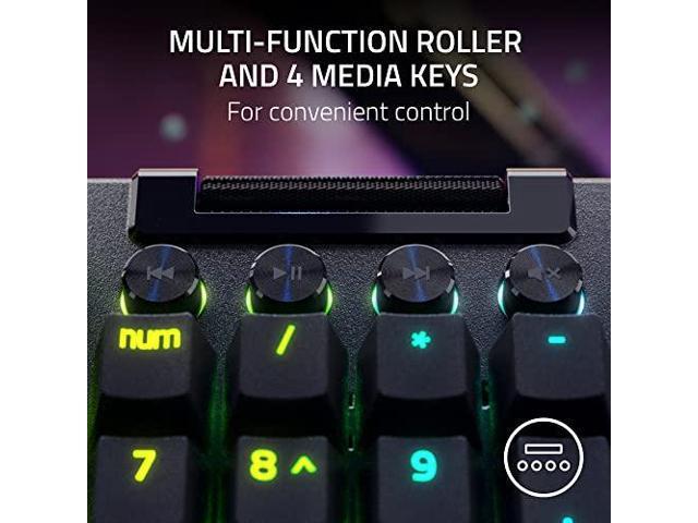 Razer BlackWidow V4 Pro Wired Mechanical Gaming Keyboard - Yellow Switches (Linear & Silent), Doubleshot ABS Keycaps, Command Dial, Chroma RGB,...