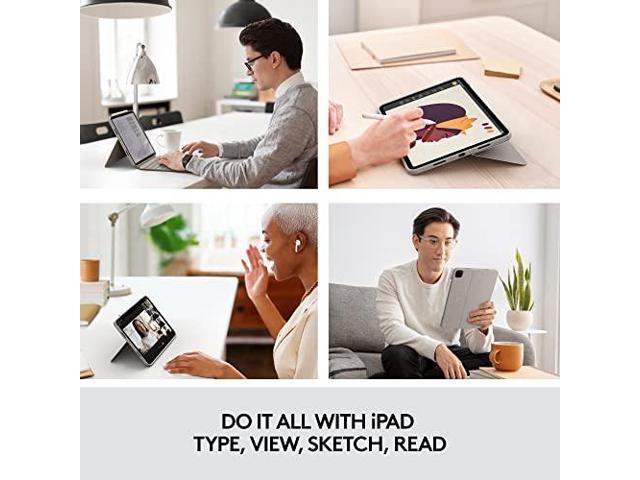 Logitech - Combo Touch iPad Pro Keyboard Folio for Apple iPad Pro 11" (1st, 2nd, 3rd & 4th Gen) with Detachable Backlit Keyboard - Sand - image 12