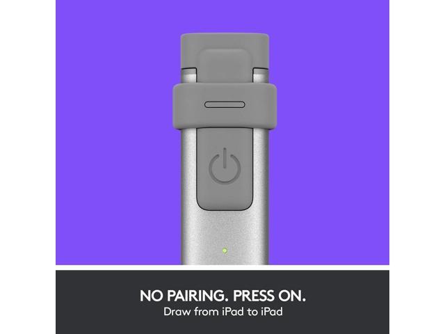 Logitech - Crayon Digital Pencil for All Apple iPads (2018 releases and later) - Mid Gray - image 12