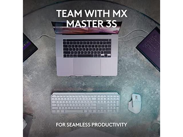 Logitech MX Keys S Wireless Keyboard, Low Profile, Quiet Typing, Backlighting, Bluetooth, USB C Rechargeable for Windows PC, Linux, Chrome, Mac -...