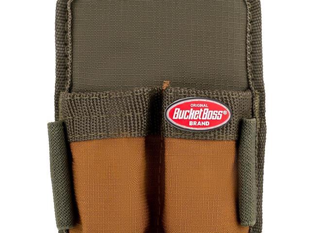 BUCKET BOSS 54180 Tool Pouch, Tool Sheath, Green, Polyester, 2 Pockets
