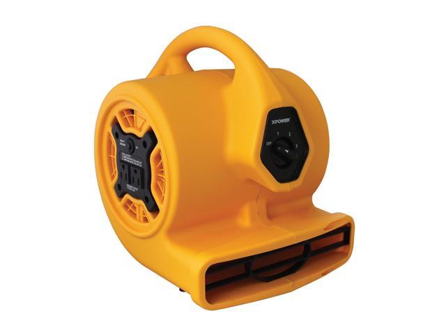 XPOWER P-130A Mini Mighty Air Mover, Utility Fan, Dryer, Blower with Build-in Power Outlets for Water Damage Restoration, Home and Plumbing Use -...