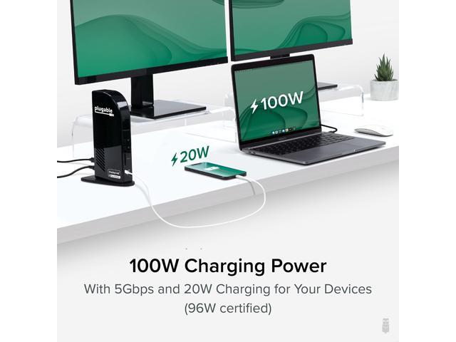 Plugable USB-C Triple Monitor Docking Station with 100W Laptop Charging - image 11