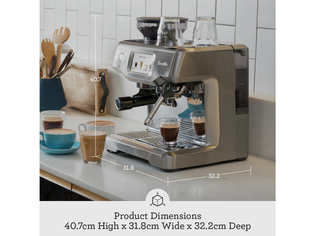 Breville The Barista Touch Espresso Machine, BES880BSS, Brushed Stainless Steel