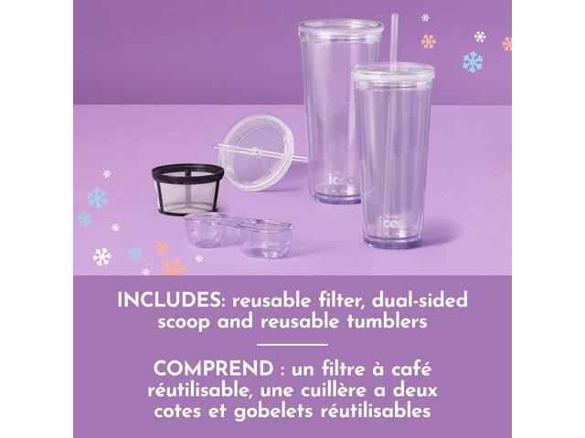 Mr. Coffee 3-in-1 Single-Serve Frappe, Iced, and Hot Coffee Maker and Blender Coffee Machine with Reusable Filter, Scoop, Recipe Book and 2...