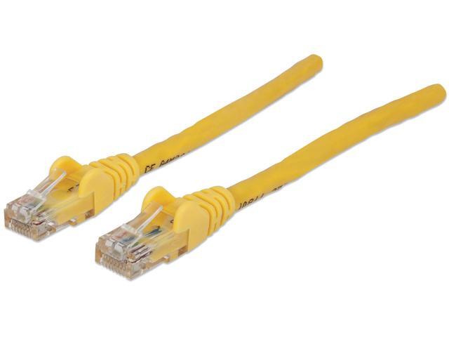 Intellinet Network Cable, Cat6, UTP, RJ45 Male / RJ45 Male, 0.15 m (0.5 ft.), Yellow