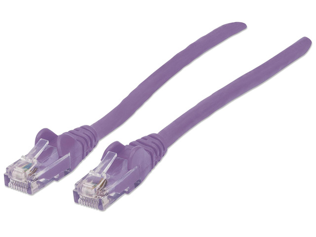 Intellinet Network Cable, Cat6, UTP, RJ45 Male / RJ45 Male, 3.0 m (10 ft.), Purple