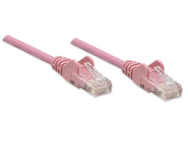 Intellinet Network Cable, Cat6, UTP, RJ45 Male / RJ45 Male, 30.0 m (100 ft.), Pink