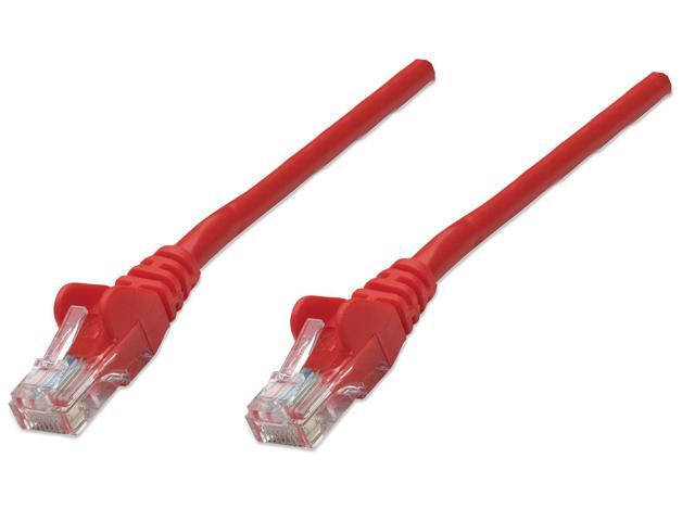 Intellinet Network Cable, Cat6, UTP, RJ45 Male / RJ45 Male, 5.0 m (14 ft.), Red