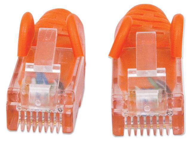 Intellinet Network Cable, Cat6, UTP, RJ45 Male / RJ45 Male, 10.5 m (35 ft.), Orange