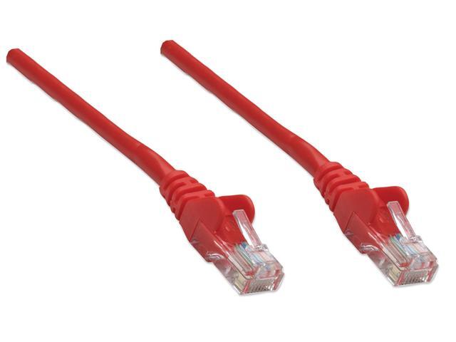 Intellinet Network Cable, Cat6, UTP, RJ45 Male / RJ45 Male, 10.5 m (35 ft.), Red