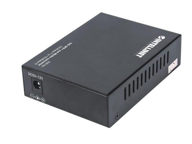 Intellinet 10GBase-T to 10GBase-R Media Converter, 1 x 10 GB SFP+ Slot, 1 x 10GB RJ45 Port