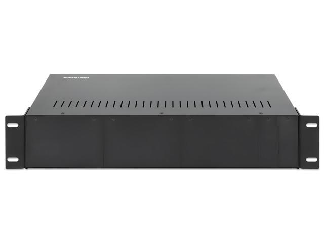Intellinet 14-Slot Media Converter Chassis, Includes redundant power supply, 19' rackmountable, 2U