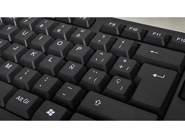 MANHATTAN Teclado USB Mejorado con Distribución en Español Escritura Silenciosa, Diseño Ergonómico, Duradero, Compatible con Windows - 181242