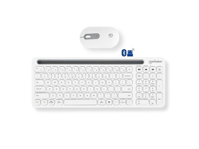 MANHATTAN Wireless Keyboard and Mouse Set Bluetooth & 2.4 GHz for Multi-Device Switching Wireless Keyboard Mouse, Cordless Keyboard and Mouse...