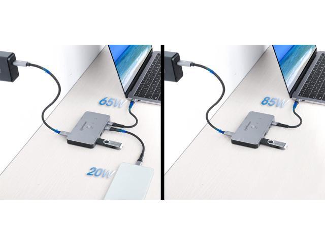 Manhattan 2-Port HDMI USB-C KVM Switch 4K@60Hz, Power Delivery, Compatible with Windows/macOS/Linux, Ideal for Hybrid Workspaces - 154390