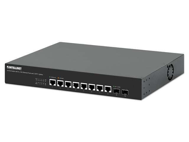 Intellinet 10-Port 10G Ethernet Switch with 2 SFP+ Uplinks - Ultra-Fast Multi-Gig Network Solution for Home & Office, Ideal for 8K Streaming &...