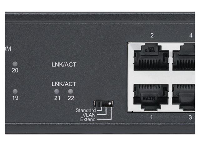 Intellinet 16-Port Gigabit Ethernet PoE+ Switch with 4 RJ45 Gigabit and 2 SFP Uplink Ports IEEE 802.3at/af Power over Ethernet (PoE+/PoE)...