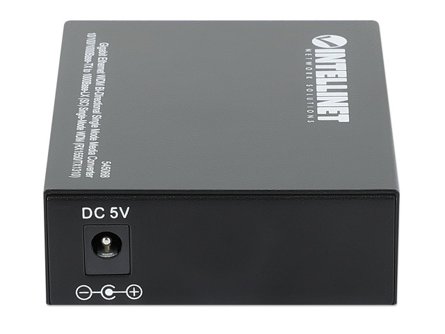 Intellinet Gigabit Ethernet WDM Bi-Directional Single Mode Media Converter, 10/100/1000Base-TX to 1000Base-LX (SC) Single-Mode, 20 km (12.4 mi.),...