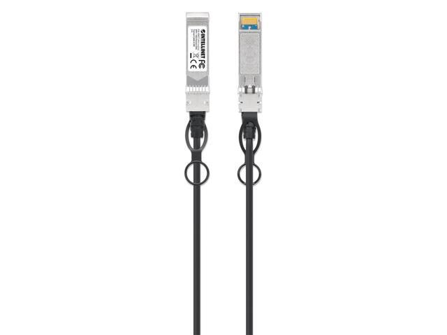 Intellinet SFP+ 10G Passive DAC Twinax Cable 1.5 ft. MSA-compliant for Maximum Compatibility, Direct Attach Copper, AWG 30, Black