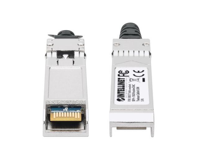 Intellinet SFP+ 10G Passive DAC Twinax Cable 1.5 ft. MSA-compliant for Maximum Compatibility, Direct Attach Copper, AWG 30, Black