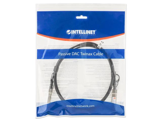 Intellinet SFP+ 10G Passive DAC Twinax Cable 1.5 ft. MSA-compliant for Maximum Compatibility, Direct Attach Copper, AWG 30, Black