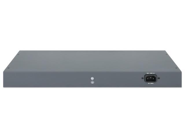 Intellinet 18-Port Extend-Mode Gigabit Ethernet 250 W PoE+ Switch with 2 SFP Ports Two 1G SFP Slots, Self-Healing Network, PD Alive, PoE Watchdog...