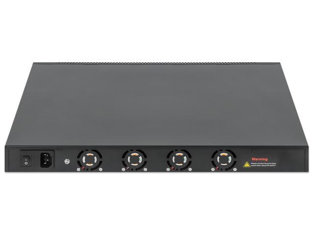 Intellinet 54-Port L3 Fully Managed PoE+ Switch with 48 Gigabit Ethernet Ports and 6 SFP+ Uplinks, 850W, PoE Management, Self-Healing Networks, PD...