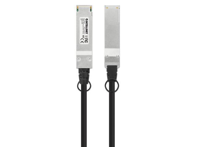 Intellinet QSFP+ 40G Passive DAC Twinax Cable, QSFP+ to QSFP+,3 ft., MSA-compliant for Maximum Compatibility, Direct Attach Copper, AWG 30, Black