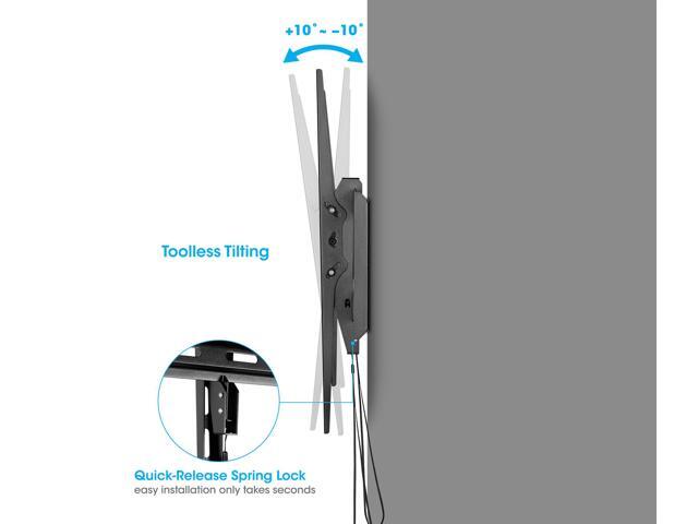 Manhattan Heavy-Duty Large-Screen Tilting TV Wall Mount Holds One 60' to 120' TV up to 264 lbs., +/-10° Tilt, Black - 461931