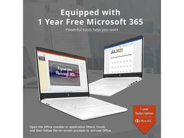 HP Premium 14' Stream HD Laptop, Intel Celeron N4120 CPU, 8GB RAM, 64GB eMMC, Webcam, UHD Graphics, Bluetooth, WiFi, HDMI, 1 Year Office 365, Win...