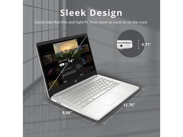 HP 14' FHD BrightView Laptop, Intel Pentium Silver N6000, 8GB DDR4 RAM, 1TB PCIe SSD, Intel UHD Graphics, HD Webcam, Wi-Fi 5, Bluetooth, Silver,...