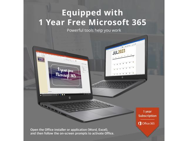 HP Stream 14' HD SVA Laptop, Intel Celeron N4120 Processor, 4GB RAM, 64GB eMMC Flash Memory, Intel UHD Graphics 600, 1-Year Office, Bluetooth, Win...